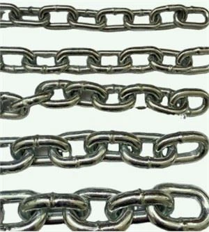 Řetěz s krátkým článkem DIN766 Svařovaný ocelový řetěz